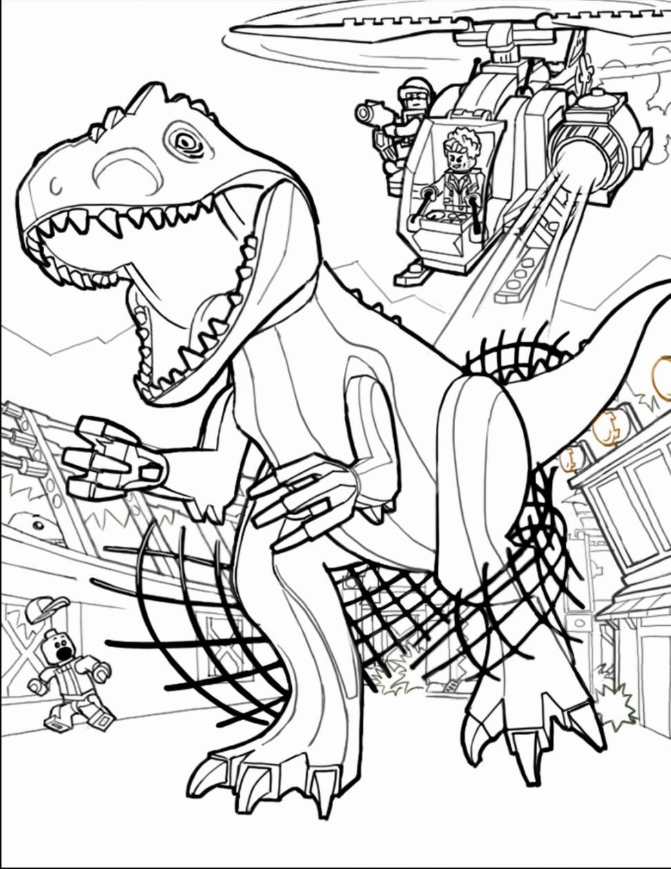 LEGO Coloring Pages Jurassic World  Lego coloring pages, Lego