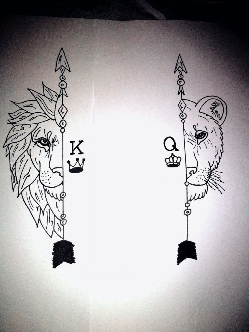 lion king × lion queen ×  Lion drawing, Lion painting, Geometric
