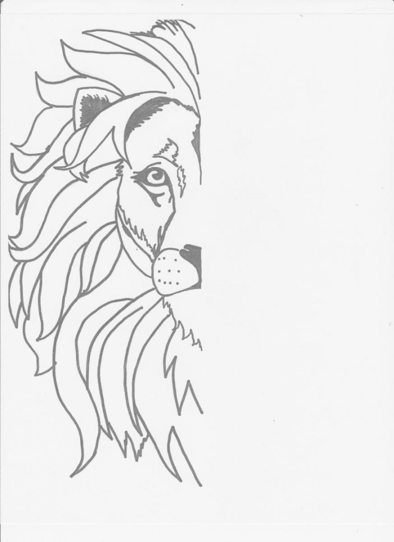 Mirror Image Lion Drawing: Week Two, Classical Conversations