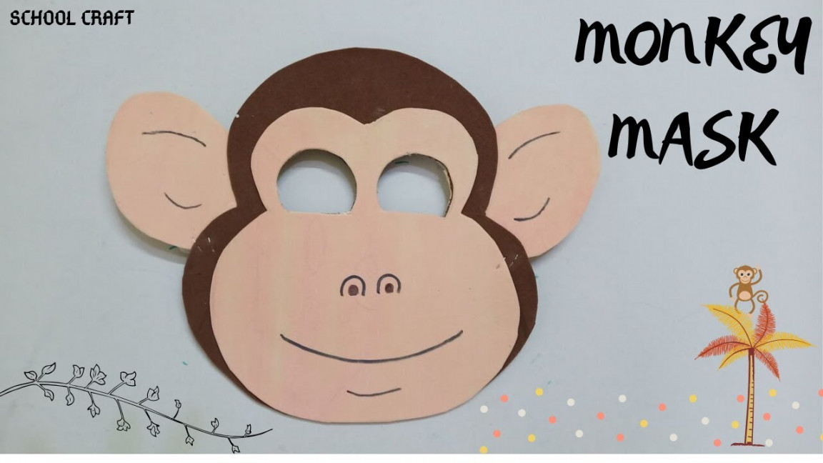 Monkey mask Monkey face mask making School Craft