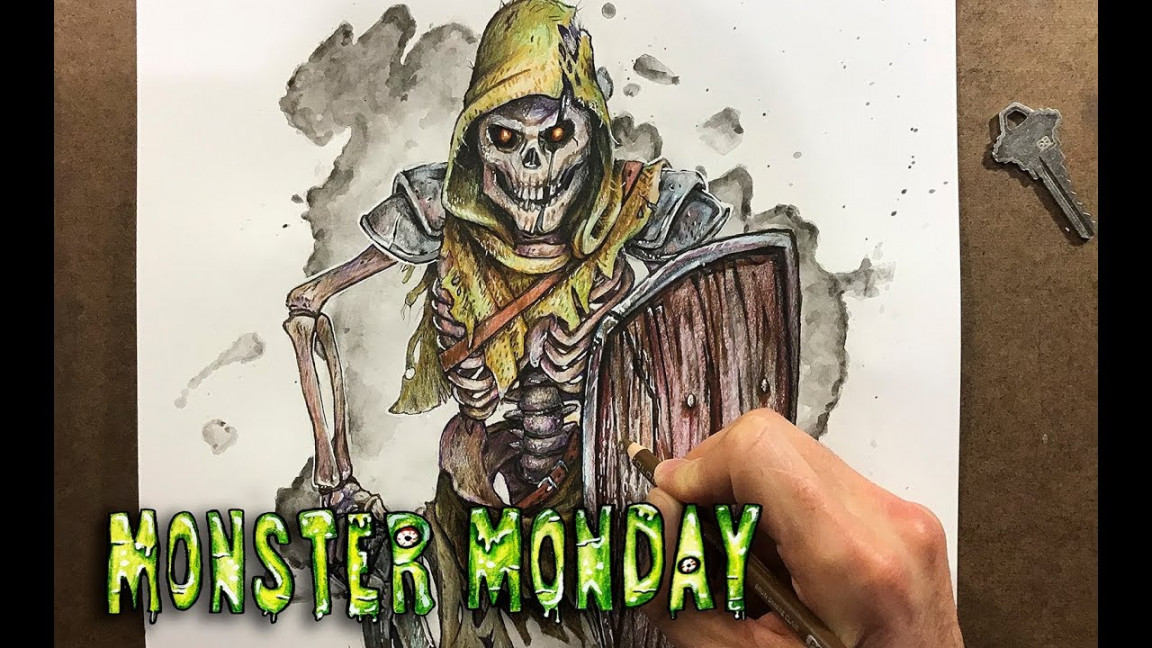 Monster Monday - Drawing a Skeleton