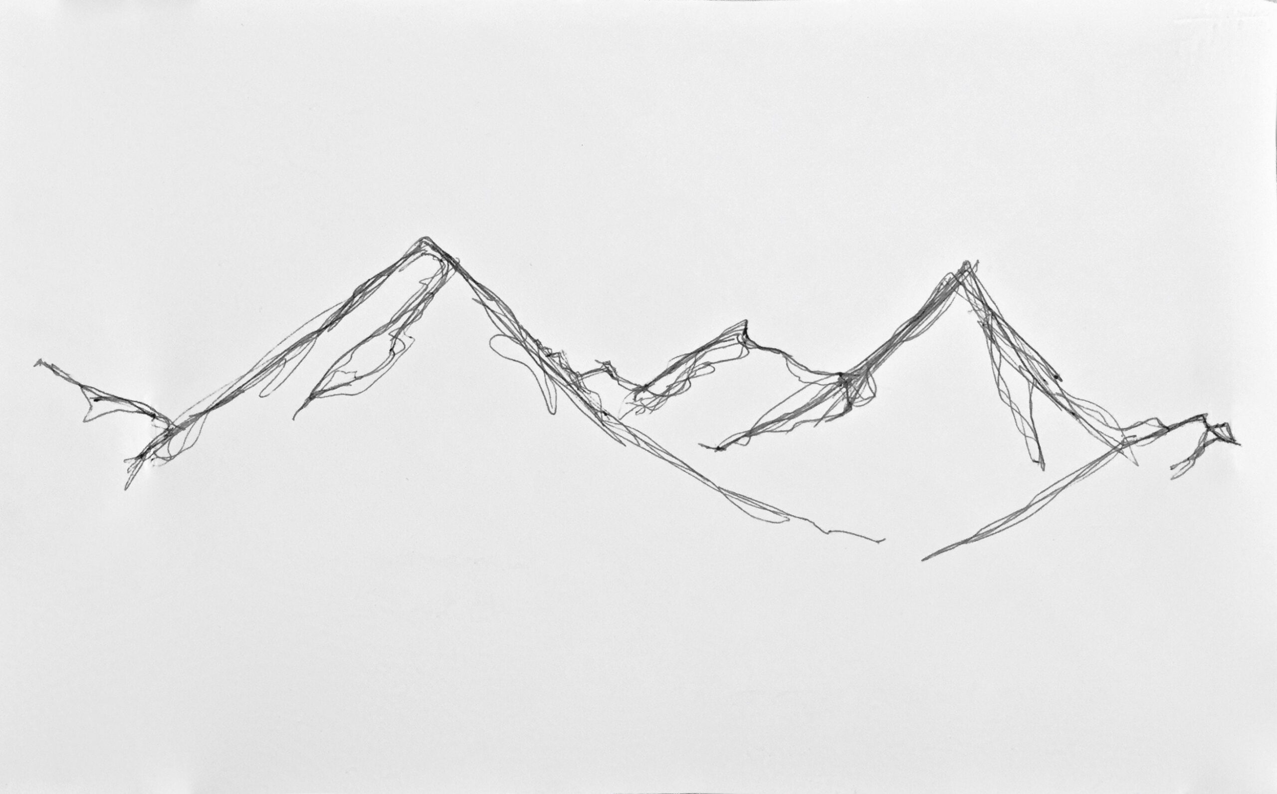 Mountains, Line Drawing - Etsy