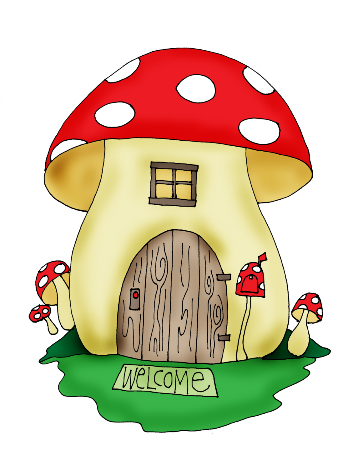 Mushroom House  Art drawings for kids, Digi stamps, Mushroom house