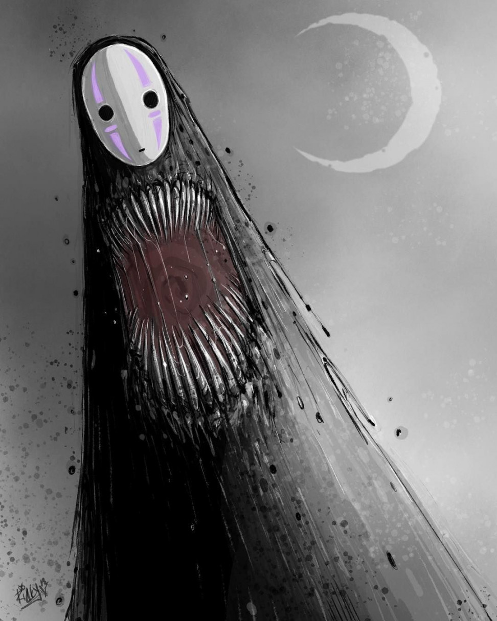 noface #spiritedaway #scarynoface #creepycuteart #scream #anime