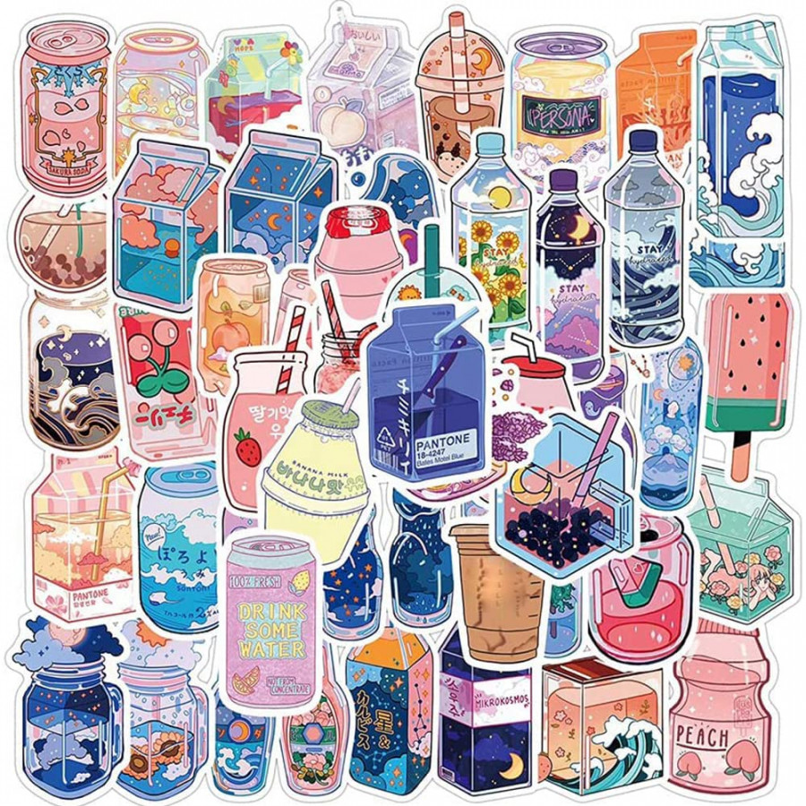 Pack of  Kawaii Stickers, Scrapbook Stickers, Cartoon Stickers, Aesthetic  Stickers, Anime Vintage Stickers, Cute Graffiti, Waterproof Stickers,