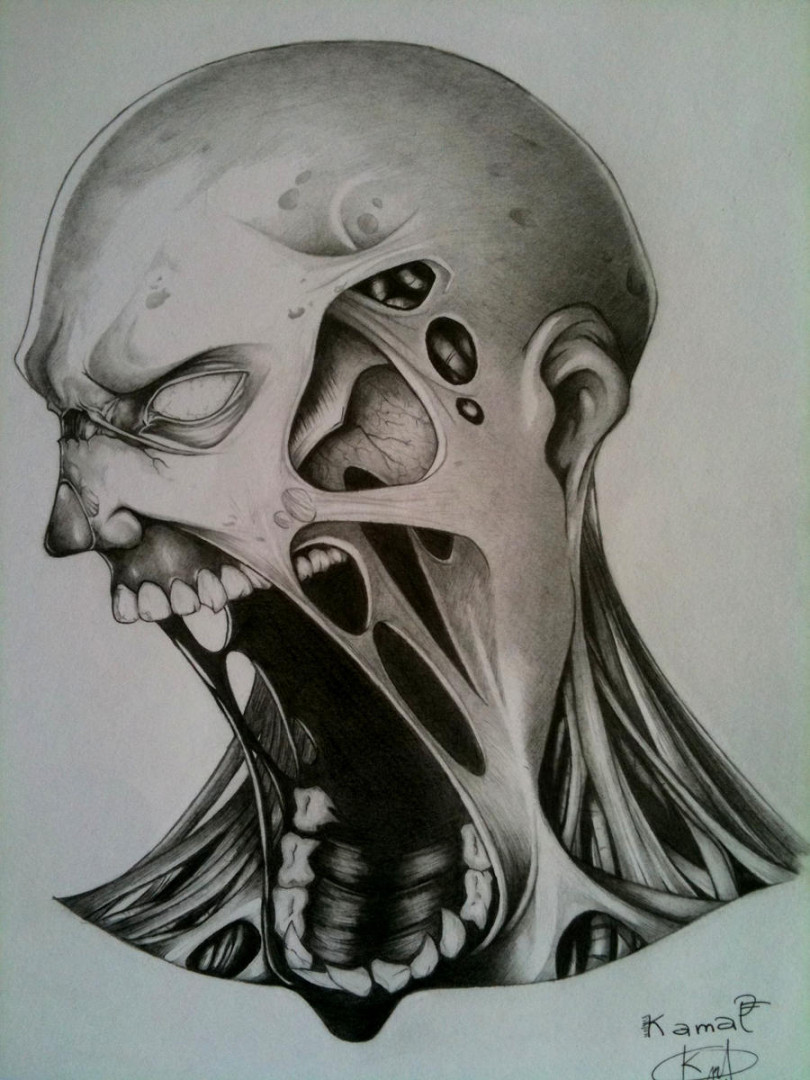 pencil drawing of a zombie ! by darkmanx on DeviantArt