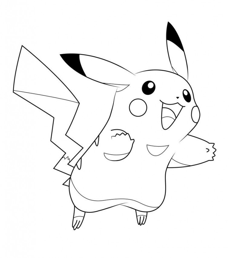 Pickachu Outline by EmmaL  Pokemon coloring pages, Pokemon