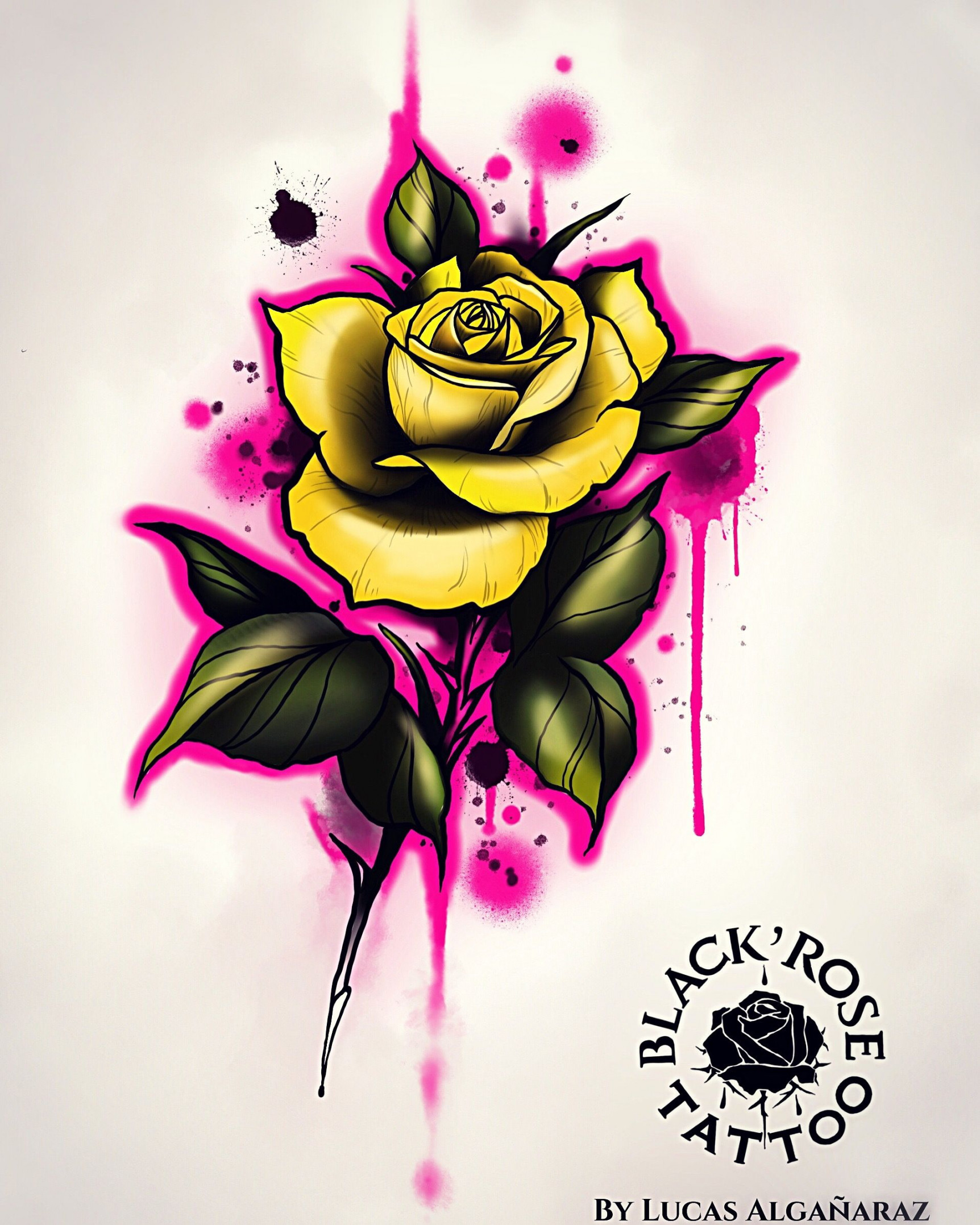 Pin by Lucas Algañaraz on Newschool  Tattoo design drawings, Rose