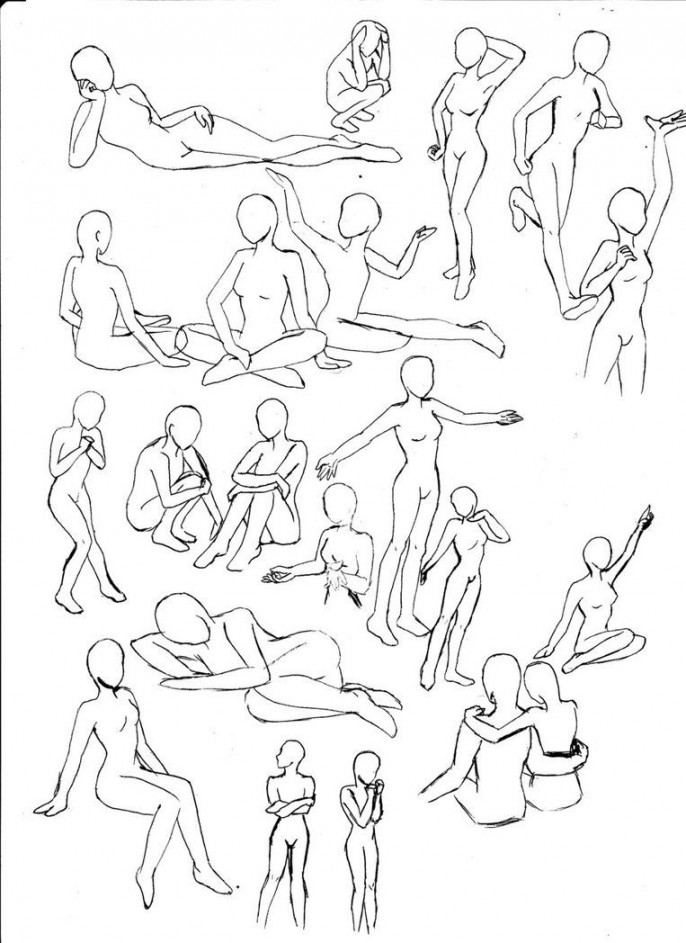 Pose set   Drawing poses, Drawing people, Drawing reference