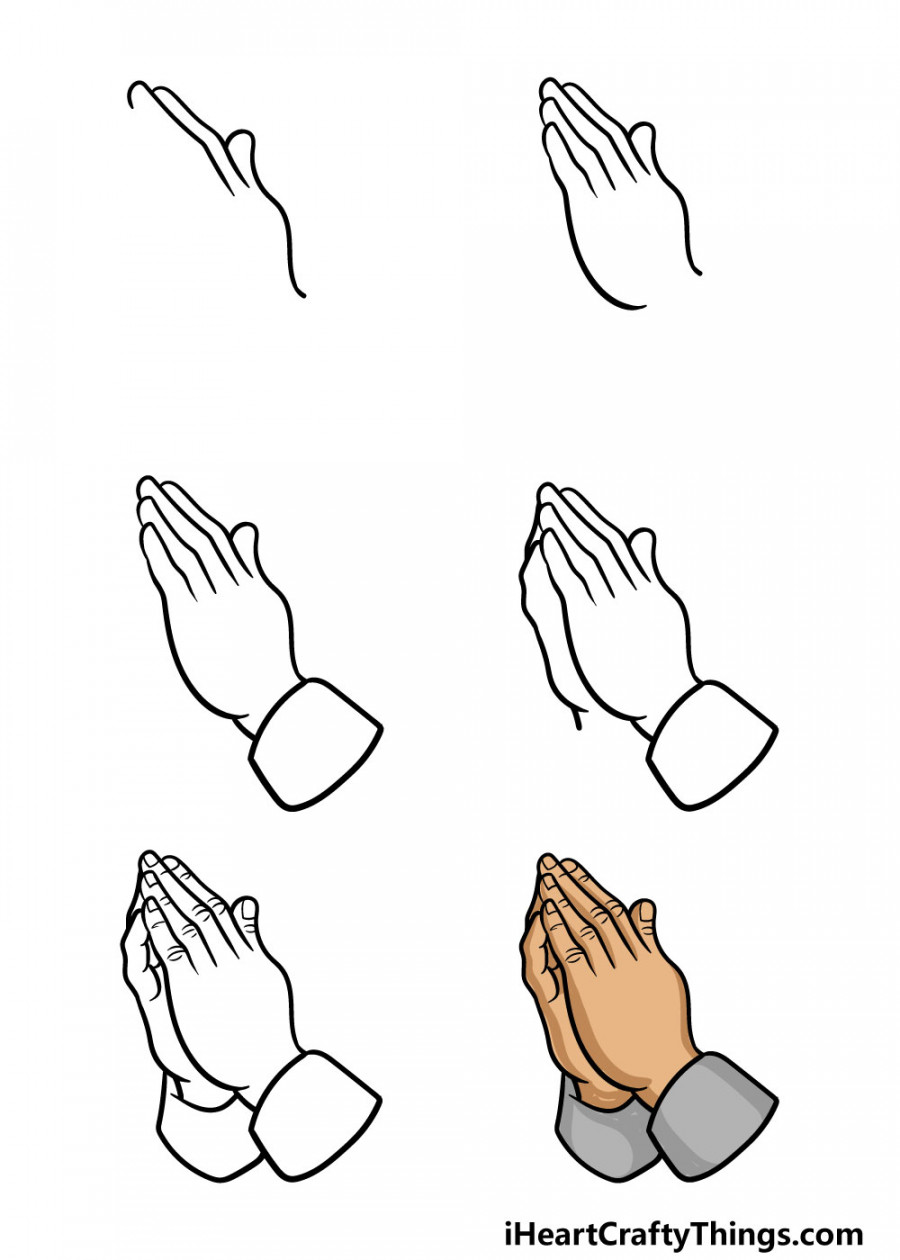 Praying Hands Drawing - How To Draw Praying Hands Step By Step