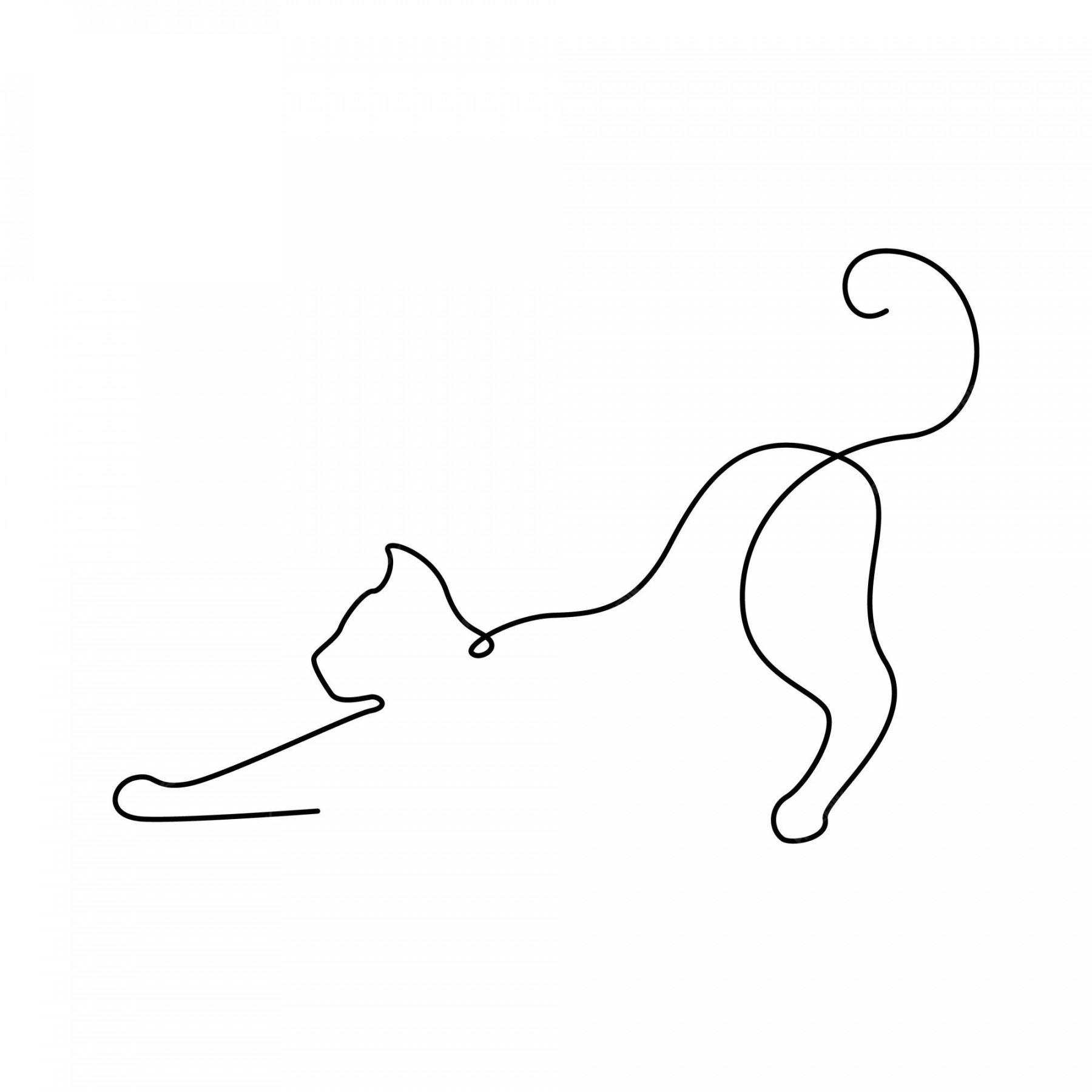 Premium Vector  Continuous one line cat pet drawing out line