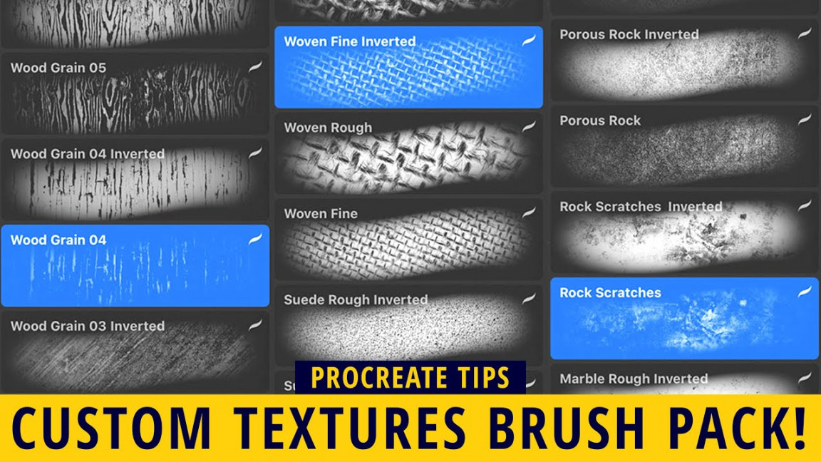 PROCREATE  - Custom Textures Brush Pack Tutorial!