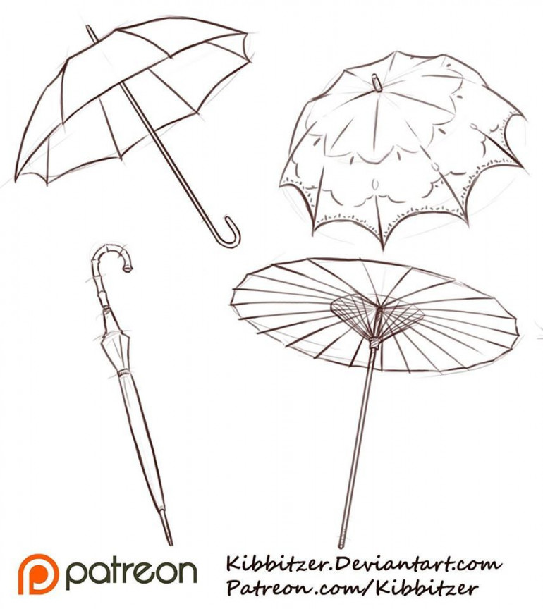 reference umbrella close open  Umbrella drawing, Art reference