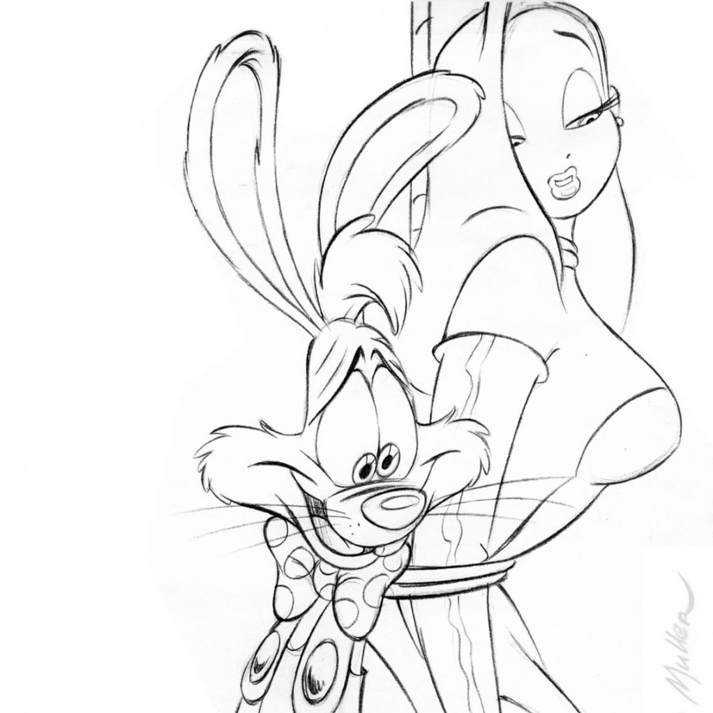 Roger/Jessica cleanup  Rabbit drawing, Jessica rabbit cartoon