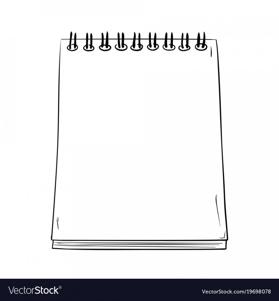 Sketch a notepad with spring Royalty Free Vector Image