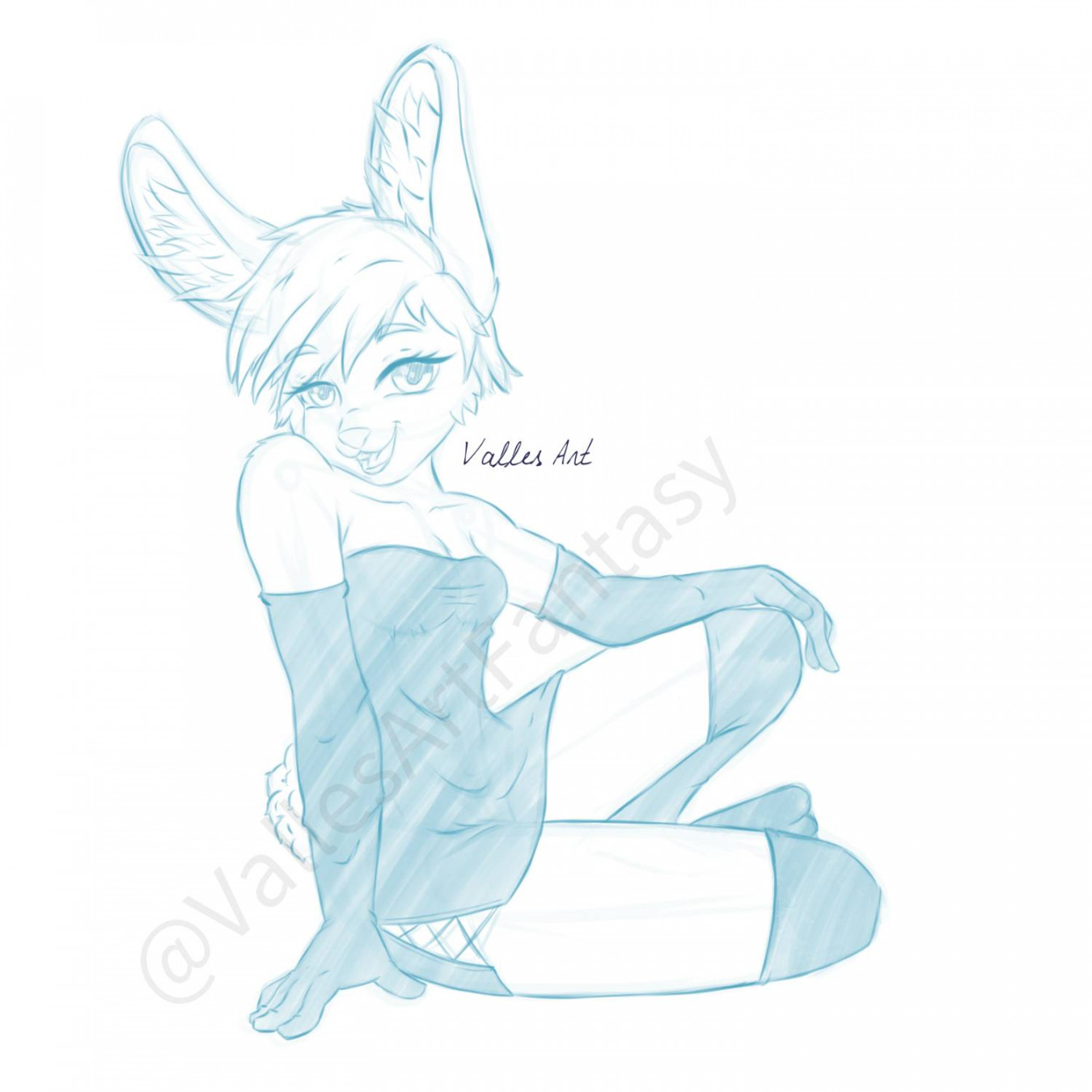 Sketch Furry Bunny! by VallesArt on DeviantArt