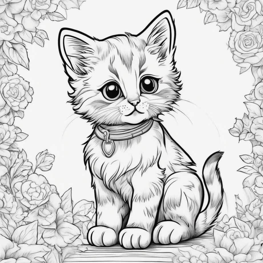 sketch of a cute cat" - Playground