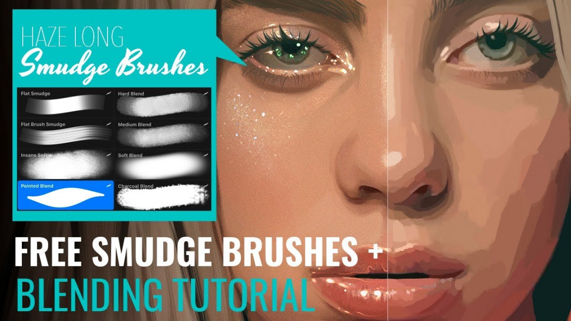 Smudge Brush set + Procreate blending tutorial by Haze Long