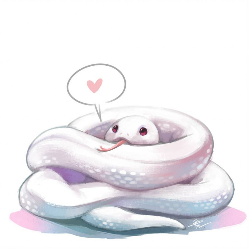 Snek by lBlacKiE-MaiDeNl on DeviantArt  Cute kawaii animals, Cute