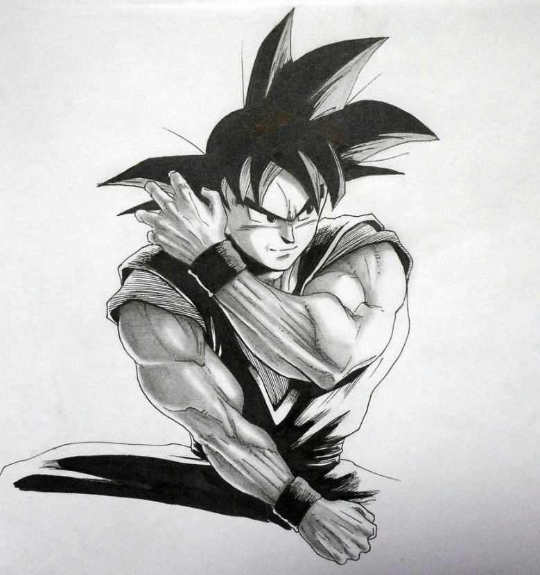 Son Goku - sketch  Goku drawing, Goku, Goku art