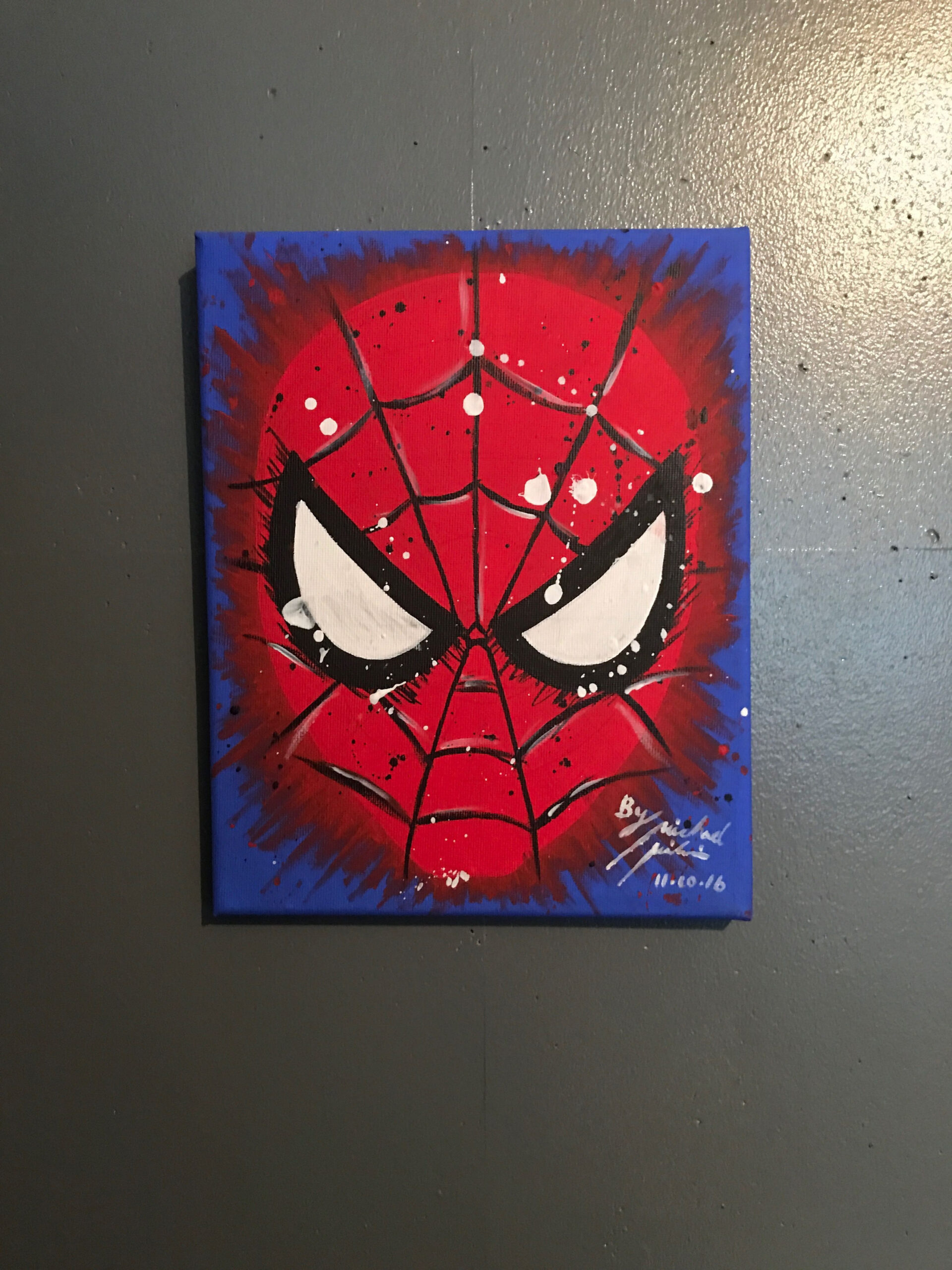 Spider-Man canvas  Spiderman canvas art, Spiderman painting