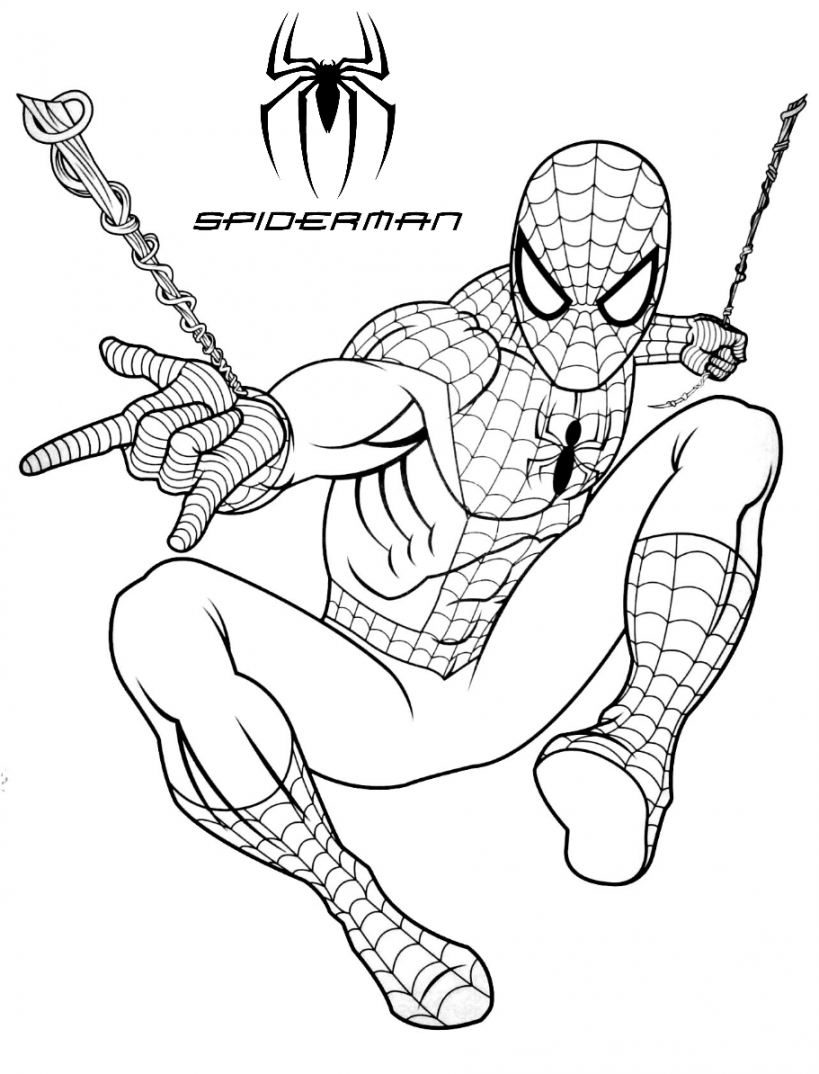 Spiderman web shooting coloring pages for kids – bubakids