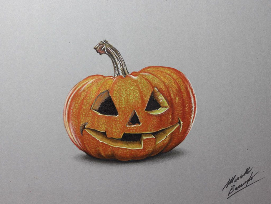 Spooky Halloween Pumpkin Drawing Tutorial