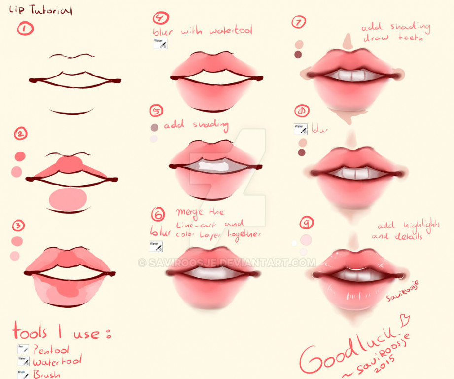 Step By Step - Lip Tutorial by Saviroosje on DeviantArt