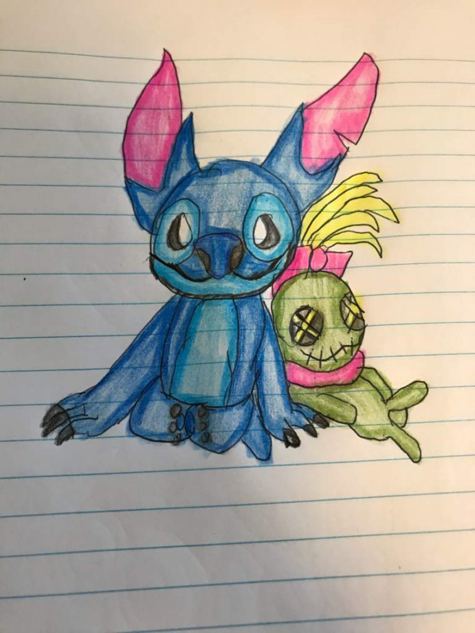 Stitch and the doll drawing  Art Amino