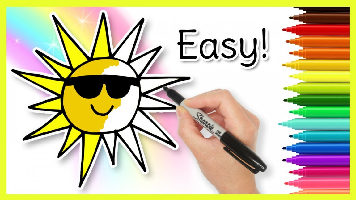 SUN Drawing - Easy Kids Drawings