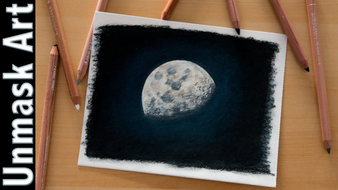 Super Moon  Colored Pencil Drawing Time Lapse