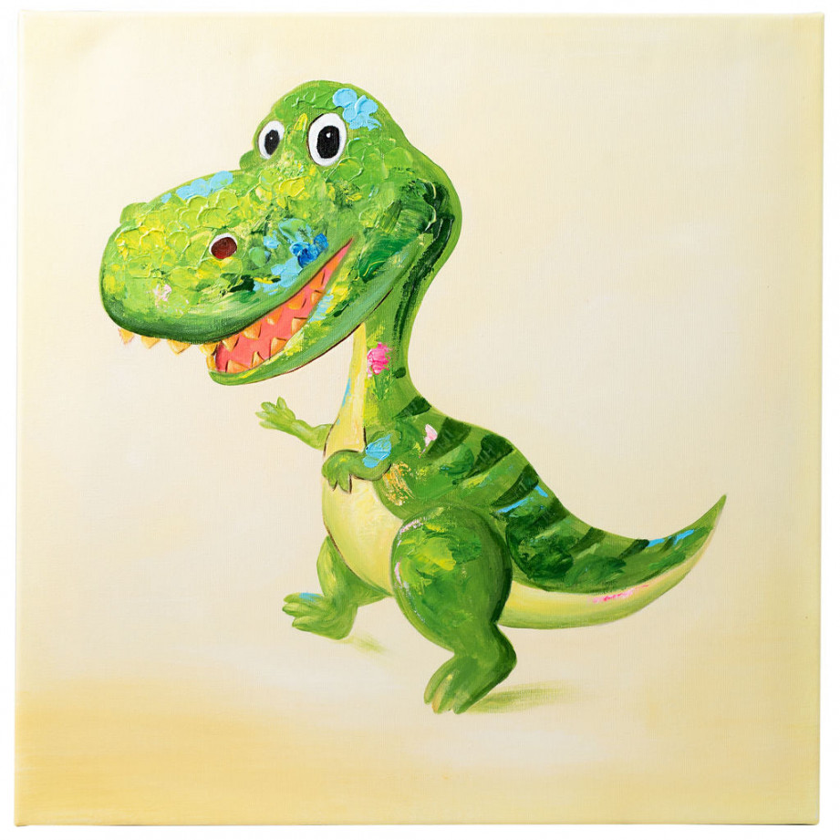 T Rex Dinosaur UK  T Rex Dinosaur Hand Painted Oil Canvas London