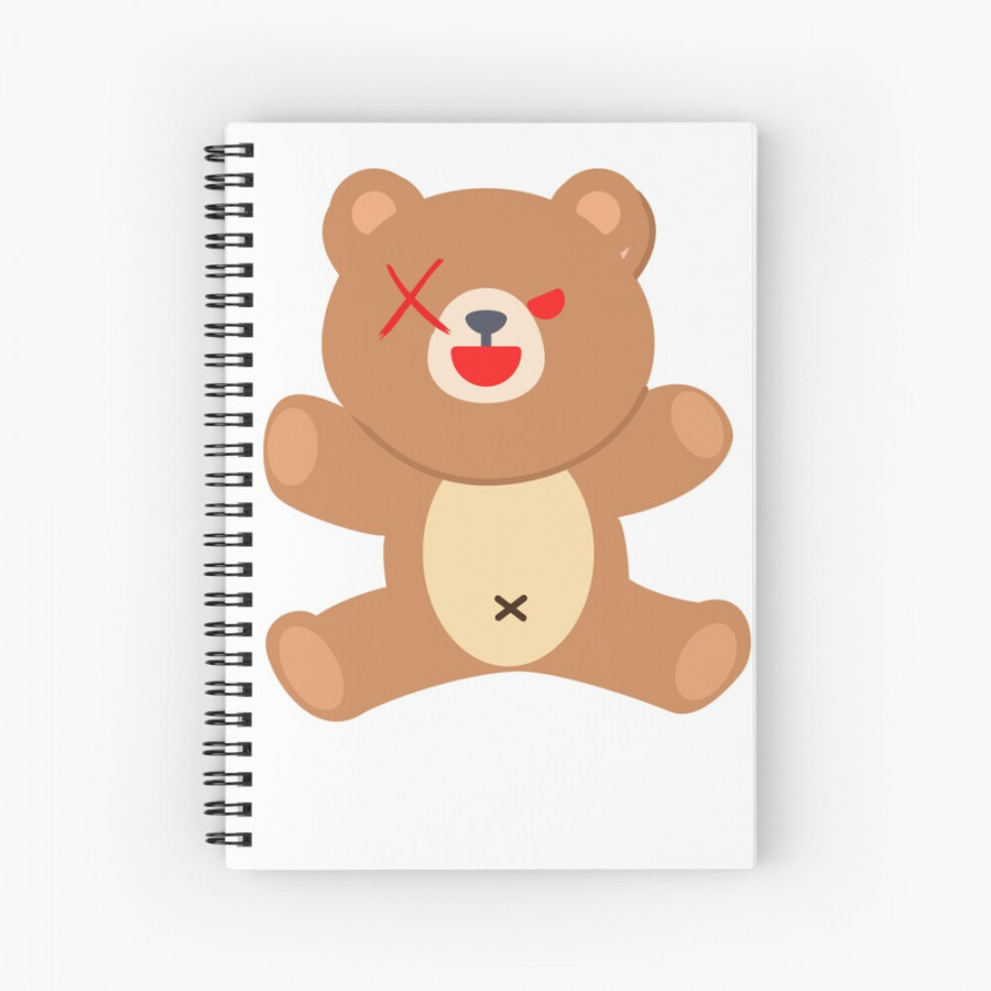 teddy bear with x eyes" Spiral Notebook for Sale by Reo  Redbubble