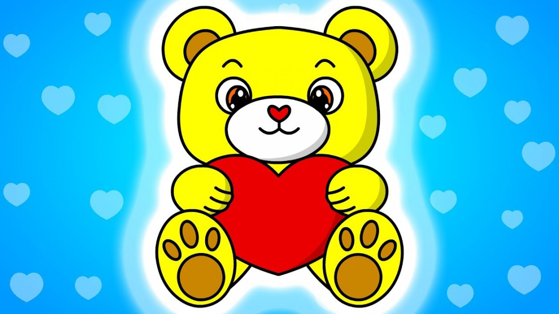Teddy day special  How to draw cute Teddy bear with a love heart for  valentine week  Cartoon Songs