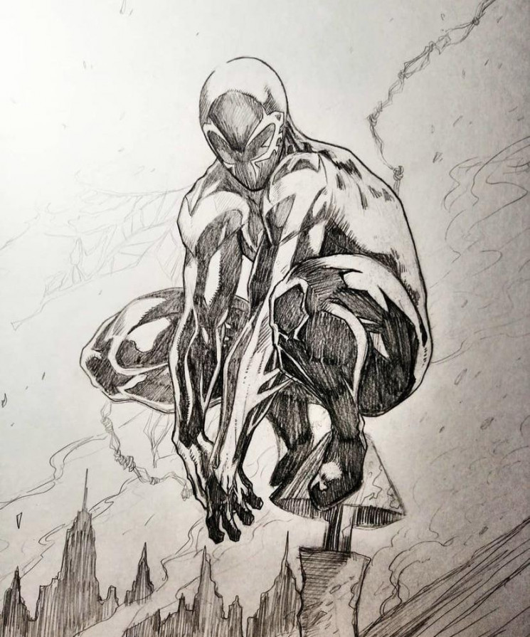 This is the definitive pencil of my drawing of Spider-Man