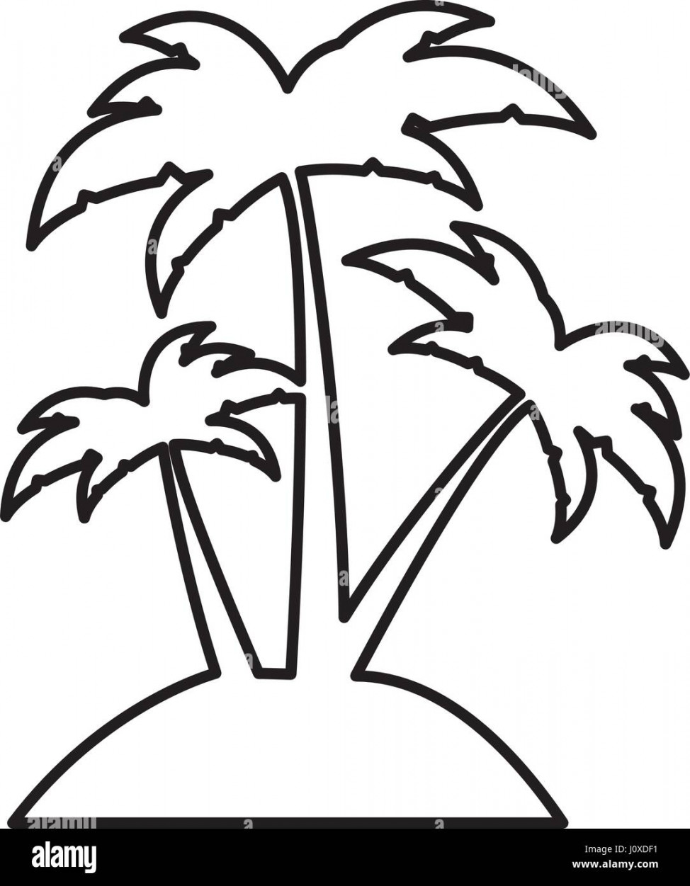 Three coconut tree Stock Vector Images - Alamy