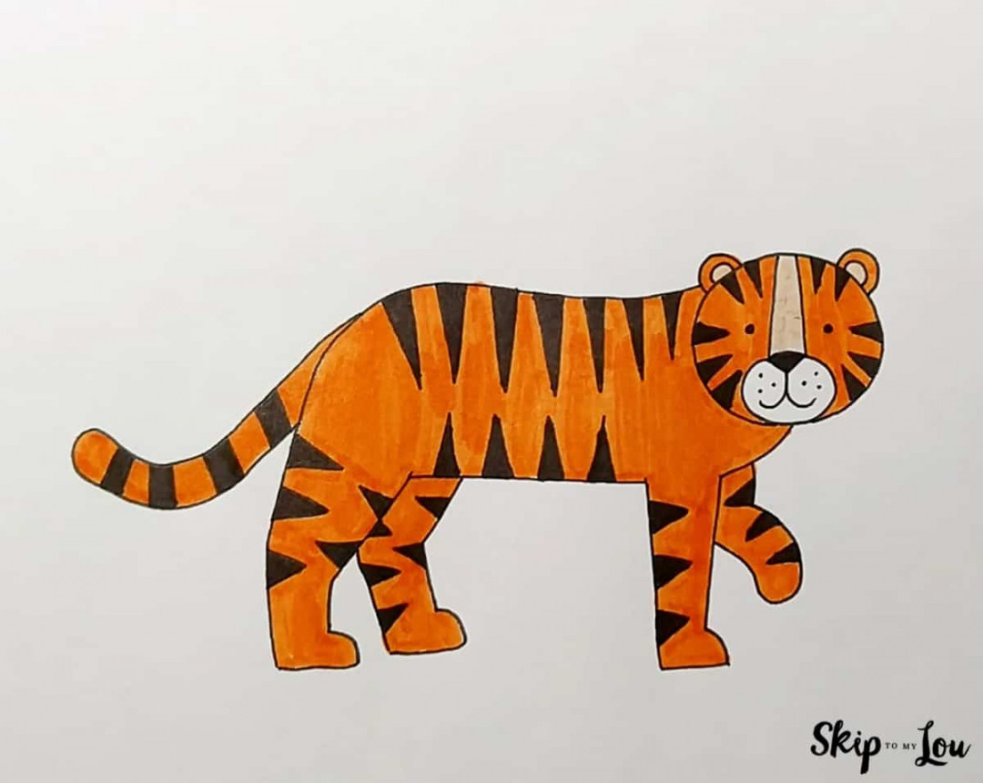 Tiger Drawing  Skip To My Lou