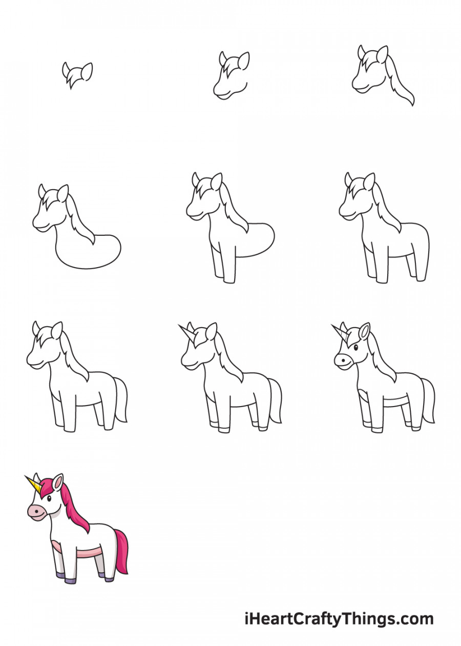 Unicorn Drawing - How To Draw A Unicorn Step By Step