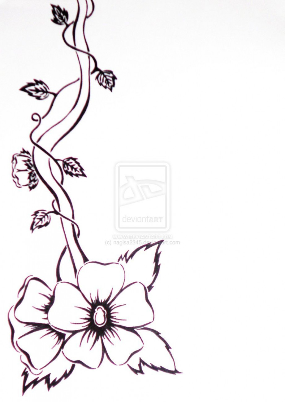 Vine drawing, Flower drawing, Flower graphic design