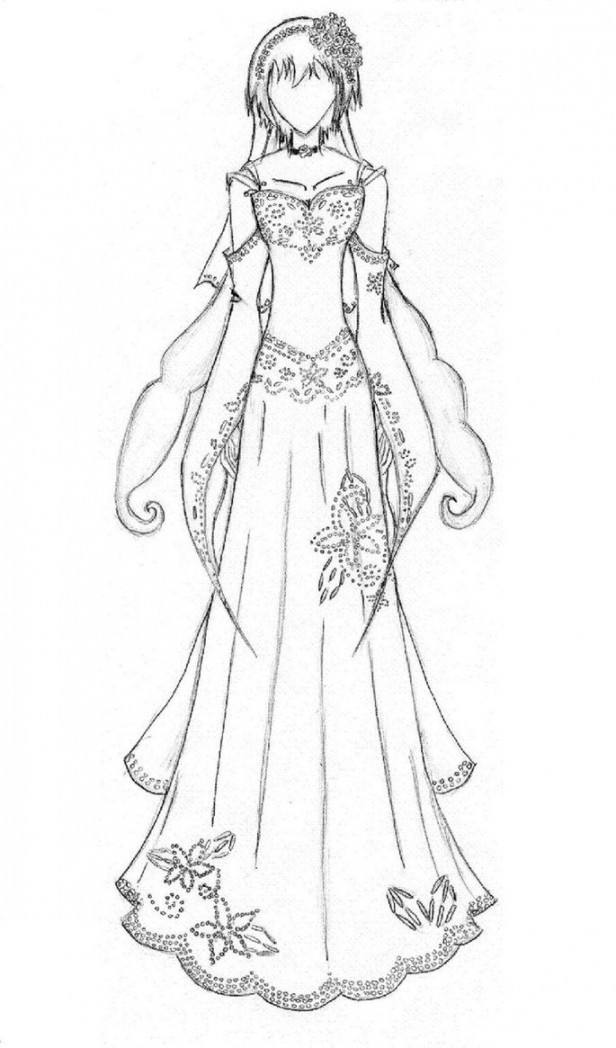 Wedding Dress  Anime girl dress, Drawing anime clothes, Wedding