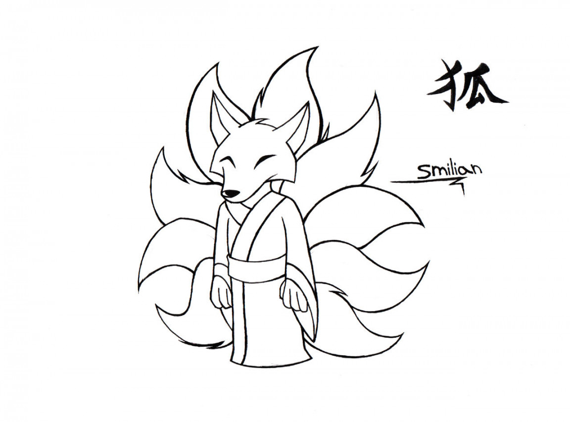 Yokai Nine Tails Fox Kitsune by sav on DeviantArt