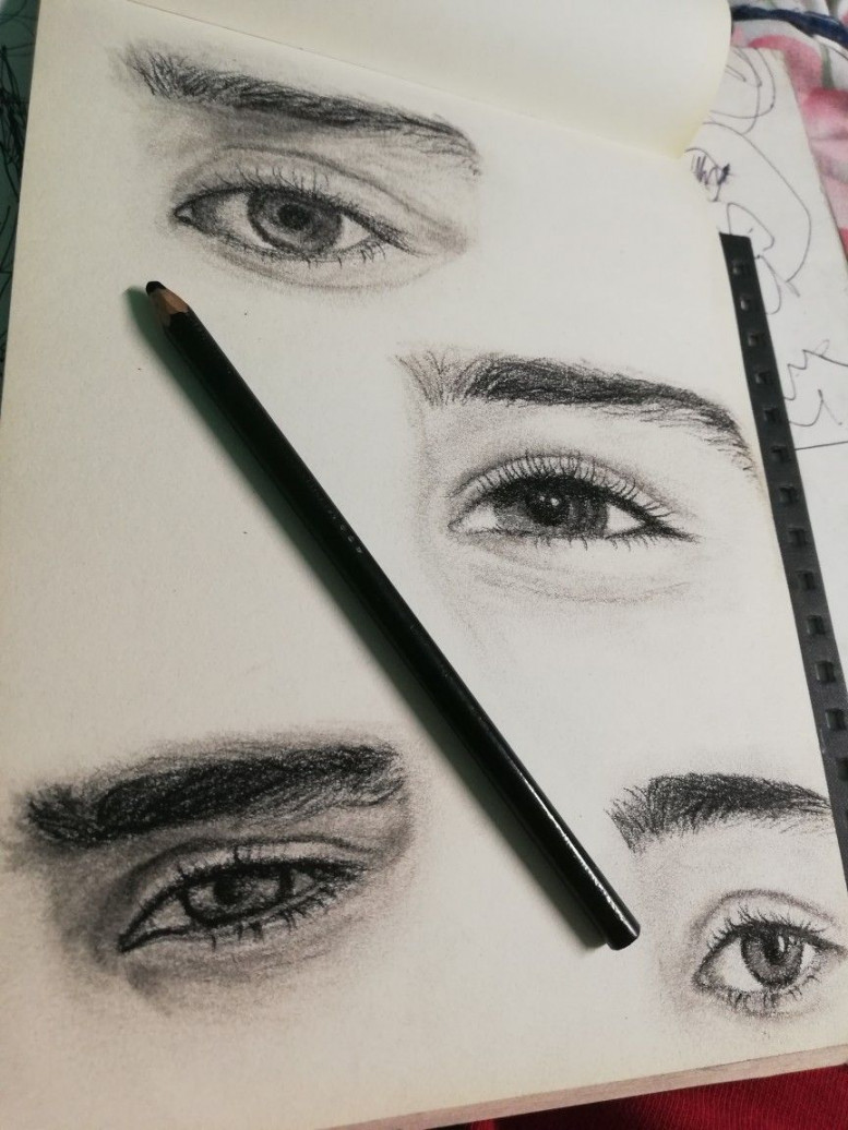 Zayn Malik eyes sketch (charcoal)  Eye sketch, One direction