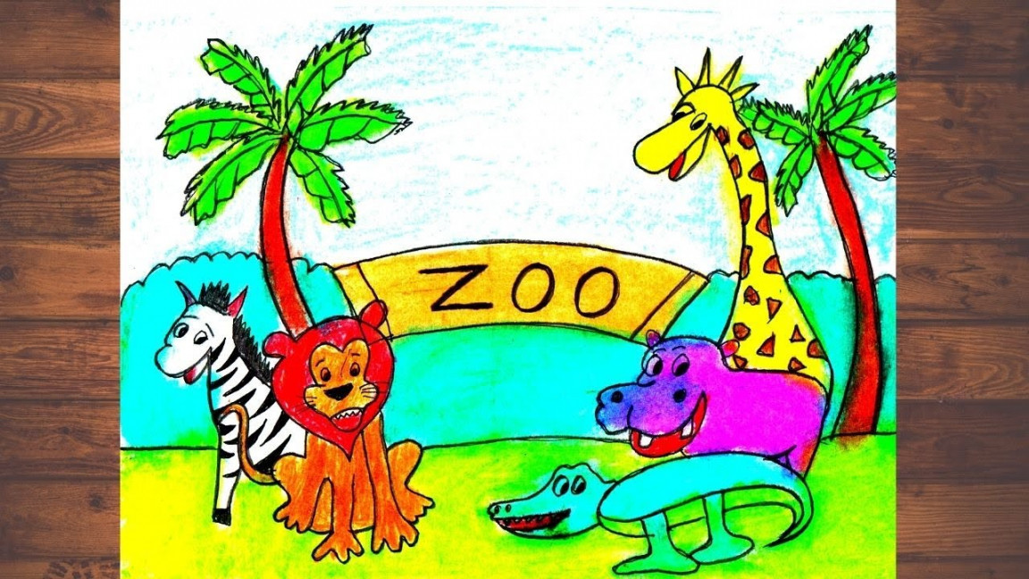 zoo drawing how to draw zoo zoo drawing easy zoo ki drawingzoo drawing  for kidsdrawing of zoo