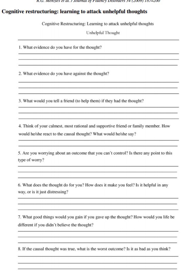 33 Coping With Anxiety Worksheets 24