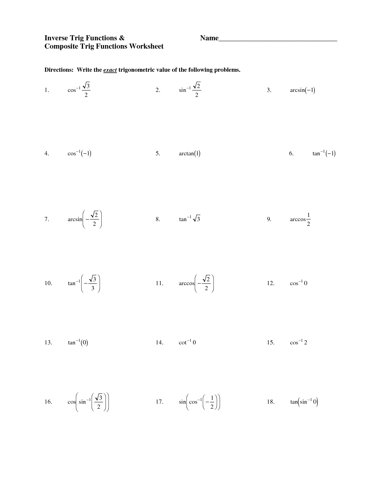 44 Simplifying Trigonometric Expressions Worksheet 13