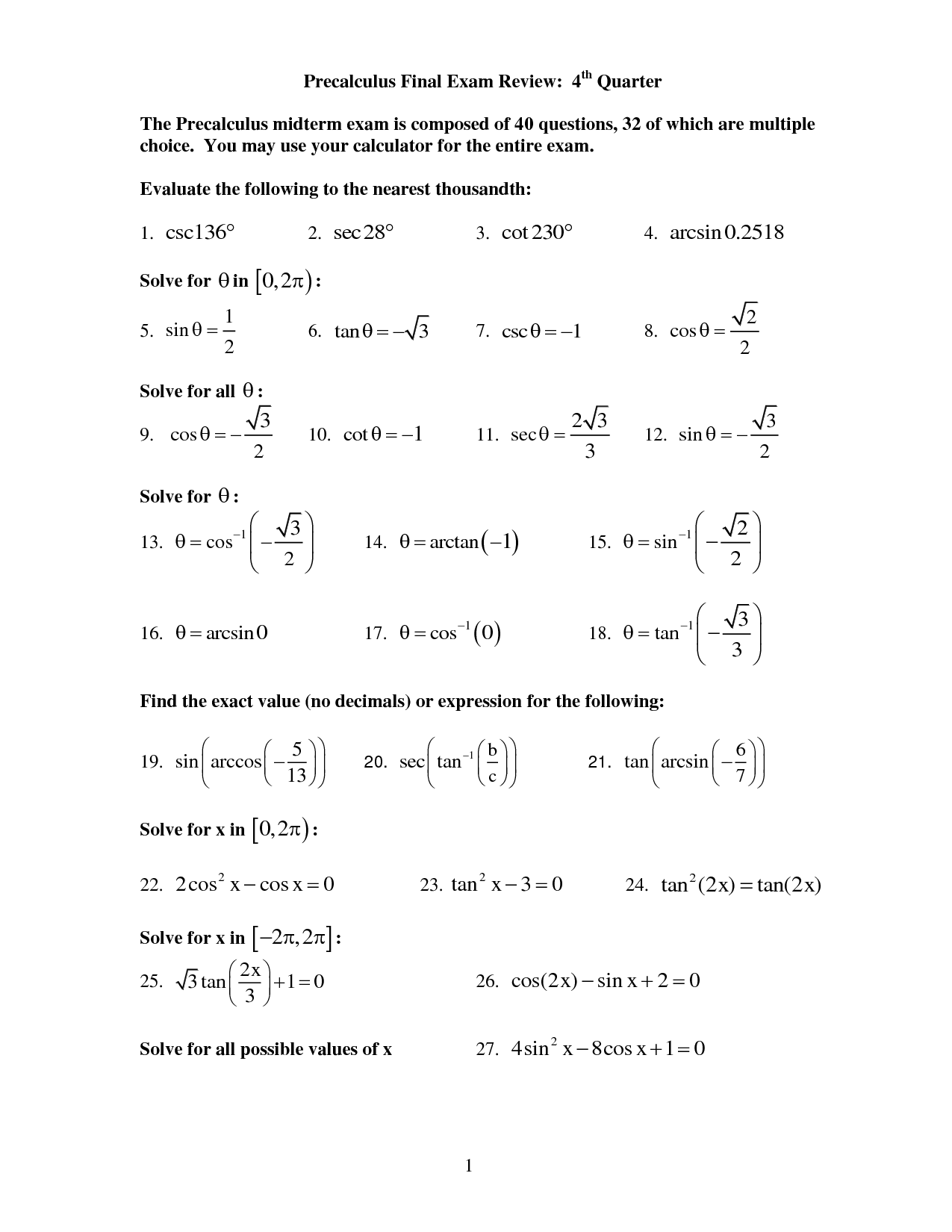 44 Simplifying Trigonometric Expressions Worksheet 14