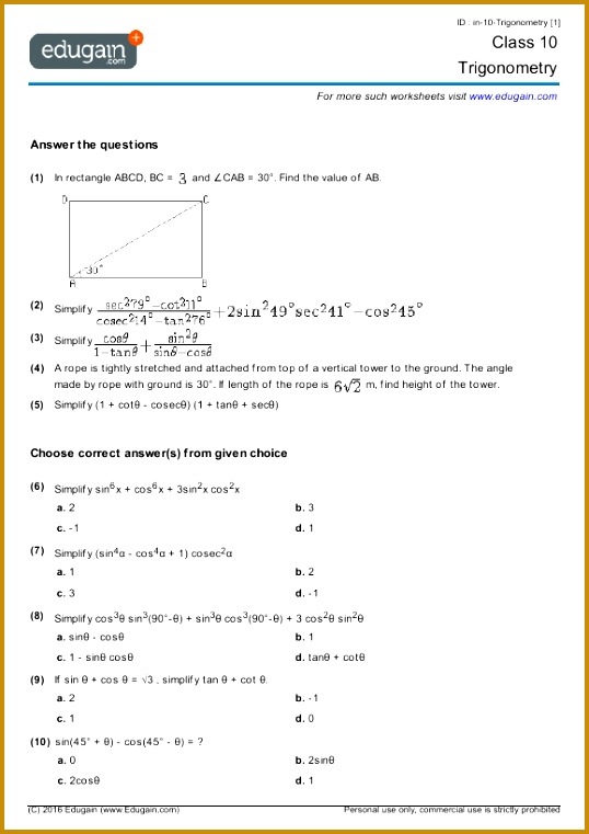 44 Simplifying Trigonometric Expressions Worksheet 27
