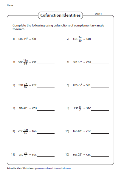 44 Simplifying Trigonometric Expressions Worksheet 39