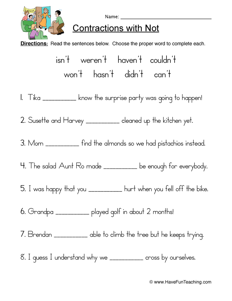 60+ Interactive Contractions Worksheets 3Rd Grade 24