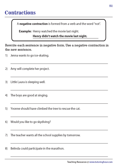 60+ Interactive Contractions Worksheets 3Rd Grade 27